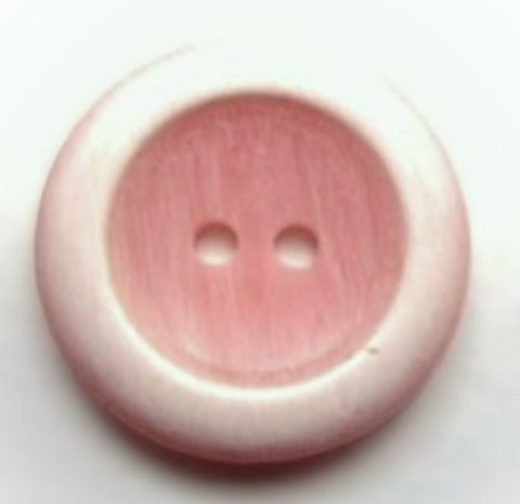 B11793 19mm Frosted Tea Rose Pink High Gloss 2 Hole Button