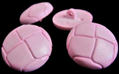 B12776 15mm Pale Pink Leather Effect "Football" Shank Button