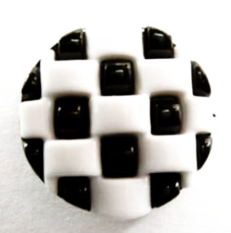 B13031 21mm Black and White Nylon Shank Button