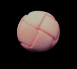 B13066 15mm Tea Rose Pink Leather Effect Football Shank Button