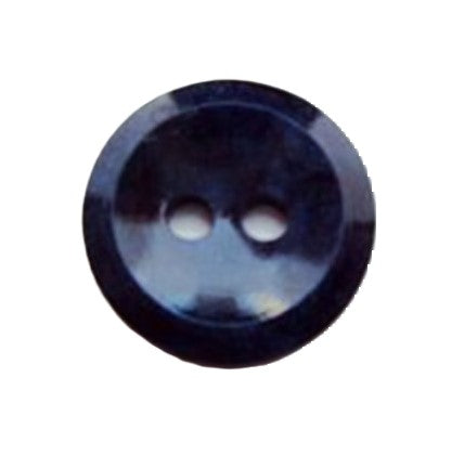 B13182 14mm Tonal Navy-Dark Royal Blue High Gloss 2 Hole Button