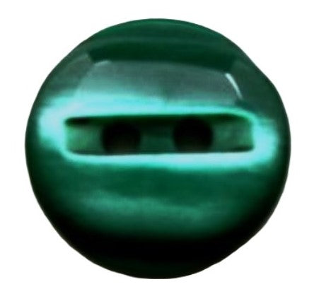 B13421 15mm Tonal Jade Green Pearlised Polyester 2 Hole Button