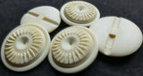 B13739 44mm Vintage Cream Celluloid Button-Hole Built into the Back