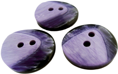 B13841 18mm Frosted Purples and Lilac Chunky Gloss 2 Hole Button