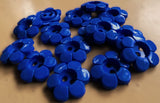 B14042 11mm Royal Blue Glossy 2 Hole Daisy Button