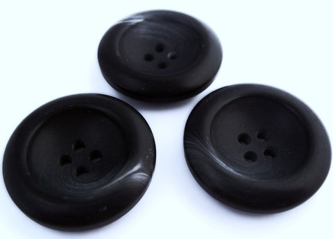 B14330 28mm Navy Chunky Bone Sheen 4 Hole Button