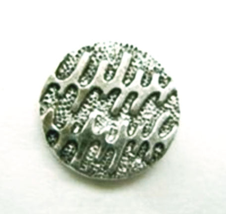 B14471 14mm Antique Silver Light Metal Alloy Shank Button