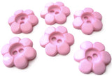 B14600 15mm Pale Pink Daisy Flower Shaped Gloss Nylon 2 Hole Button