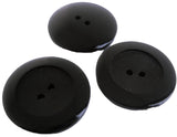 B14955 28mm Black Matt Centre-High Gloss Rim 2 Hole Button