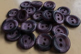 B15030 19mm Tonal Plum Soft Sheen 2 Hole Button