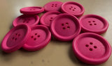 B15129 25mm Cerise Pink Matt Four Hole Coat Button