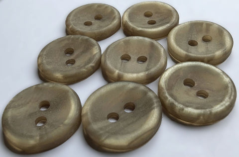 B1523 15mm Tonal Taupe Iced-Pearlised Element Polyester 2 Hole Button