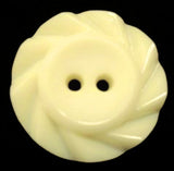 B15507 21mm Ivory Cream Matt Centre-Gloss Fluted Edge 2 Hole Button