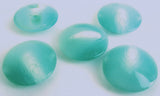 B15736 20mm Tonal Turquoise-White Gloss Button, Hole Built into Back