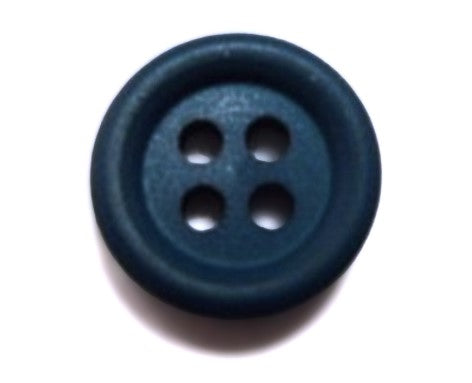 B15763 14mm Dusky Malibu Blue Matt 4 Hole Button