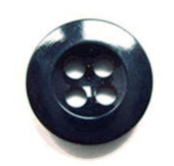 B15808 14mm Navy High Gloss Trouser or Brace Type 4 Hole Button