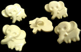 B15847 15mm Cream Elephant Shaped Novelty Shank Button