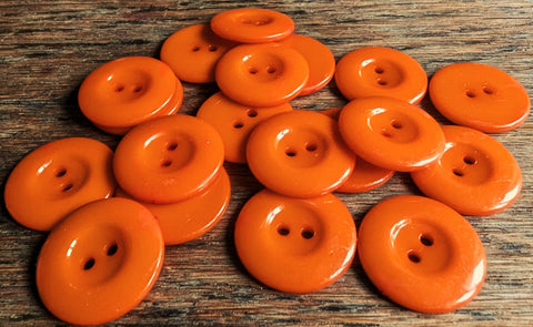 B16002 21mm Orange High Gloss Acrylic-Dink Centre 2 Hole Button