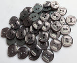 B16133 14mm Smoke Grey Polyester Tonal Shadow Shimmer 2 Hole Button