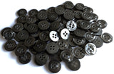 UK online haberdashery. Buy 12mm Smoke Grey Tonal Shadow Shimmer Polyester 4 Hole Sewing Buttons .