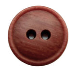 B16371 18mm Grainy Deep Rust Bone Sheen 2 Hole Button