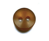 B17399 10mm Dusky Straw Brown Polyester Shirt Type 2 Hole Button