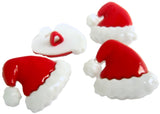 B18095 22mm Red-White Santa Hat Novelty-Kids Christmas Shank Button