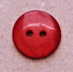 B18103 18mm Red Tonal Mother of Pearl Look 2 Hole Button