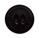 B5117 18mm Black Matt Centre 2 Hole Button, Gloss Ring and Rim