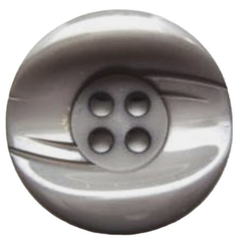 B5992 25mm Mid Grey Chunky High Gloss 4 Hole Button