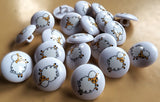 B6006 15mm Sheep Picture Design Childrens Novelty Shank Button