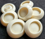 B6112 25mm Vintage 1920's Celluloid Chunky Ivory Cream Shank Button