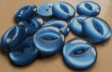 B6216 21mm Dusky Blue 2 Hole Polyester Fish Eye Button