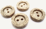 B6525 15mm Natural-Beige Stone Effect Chunky Matt Centre 2 Hole Button