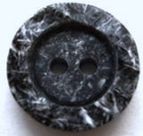 B6623 23mm Black-Natural Stone Effect Matt Centre 2 Hole Button