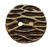 B7750 19mm Gold and Black Metal Alloy Textured 2 Hole Button