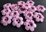 B7843 18mm Pale Pink Daisy Flower Shaped Gloss Nylon 2 Hole Button