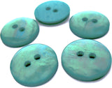 B8469 18mm Turquoise Tonal Mother of Pearl Look 2 Hole Button