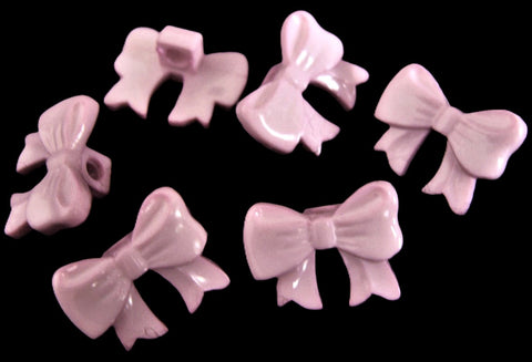 B8493 16mm Pale Pink Bow Shape Novelty Shank Button