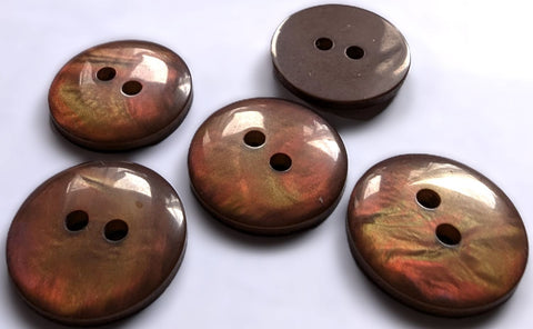 B8513 18mm Brown-Wine Tonal Mother of Pearl Look 2 Hole Button