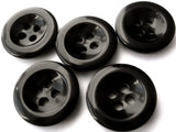 B9008 14mm Black Gloss 4 Hole Trouser-Brace Type Button