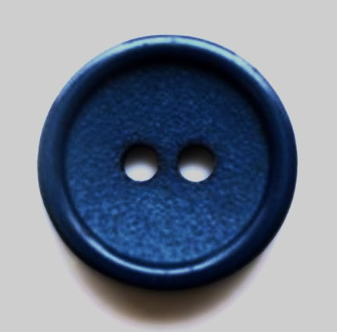 B9117 16mm Dark Kingfisher Blue Matt Centre 2 Hole Button