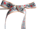 R2997 20mm Vintage 100% Cotton Flower Design Ribbon