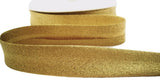 BB357 19mm Gold Metallic Lurex Bias Binding Tape