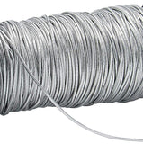 C451 1.7mm Metallic Silver Thin Rounded Elasticated Cord by Berisfords