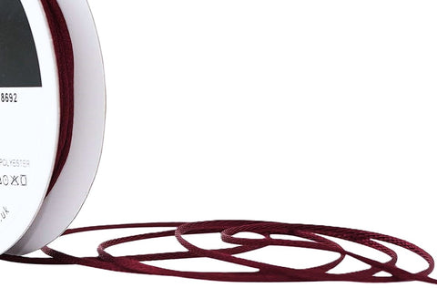 C508 2mm Bordeux (Burgundy) Smooth Twine Cord by Berisfords