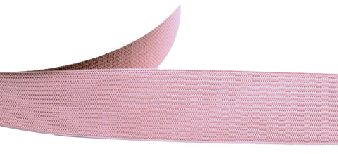 E072 25mm (1" inch) Antique Mauve Pink Coloured Woven Flat Elastic.