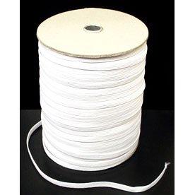 EW16 12mm White 12 Cord Flat Extra Strong Elastic