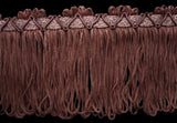 FT2037 65mm Pink Looped Fringing with Grey in the Decorated Braid