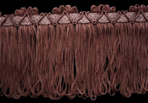 FT2037 65mm Pink Looped Fringing with Grey in the Decorated Braid